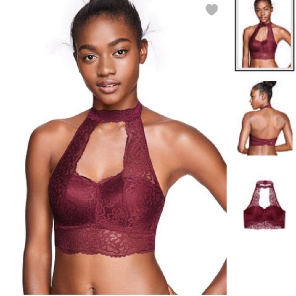 🍂VS PINK Push Up Choker L in Ruby Red